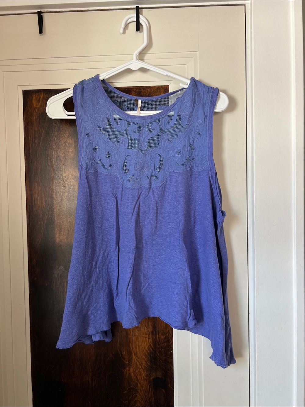 Free People Lavender Lace Tank Top